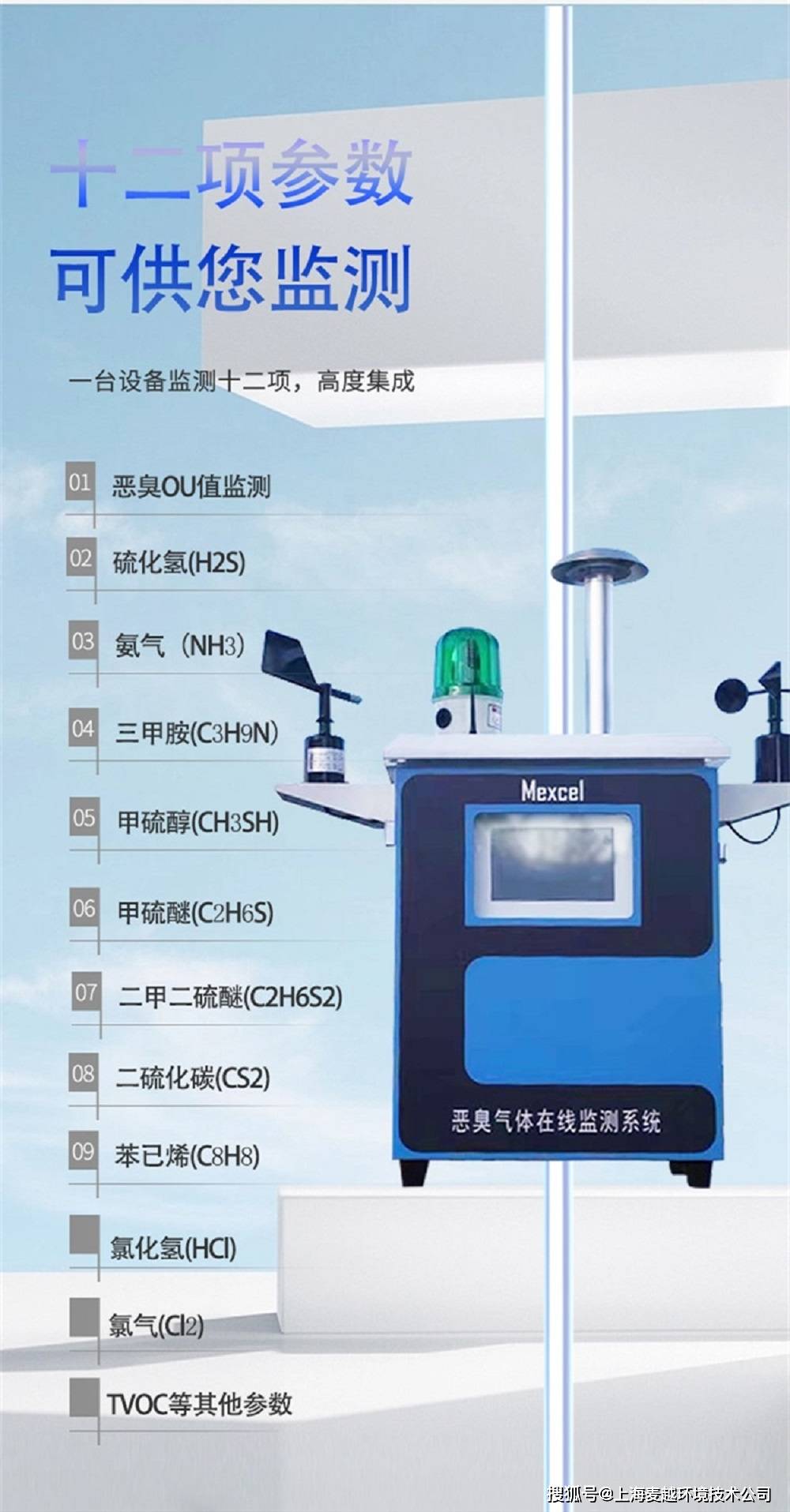 恶臭异味在线监测系统，恶臭气体在线检测仪设备 麦越环境