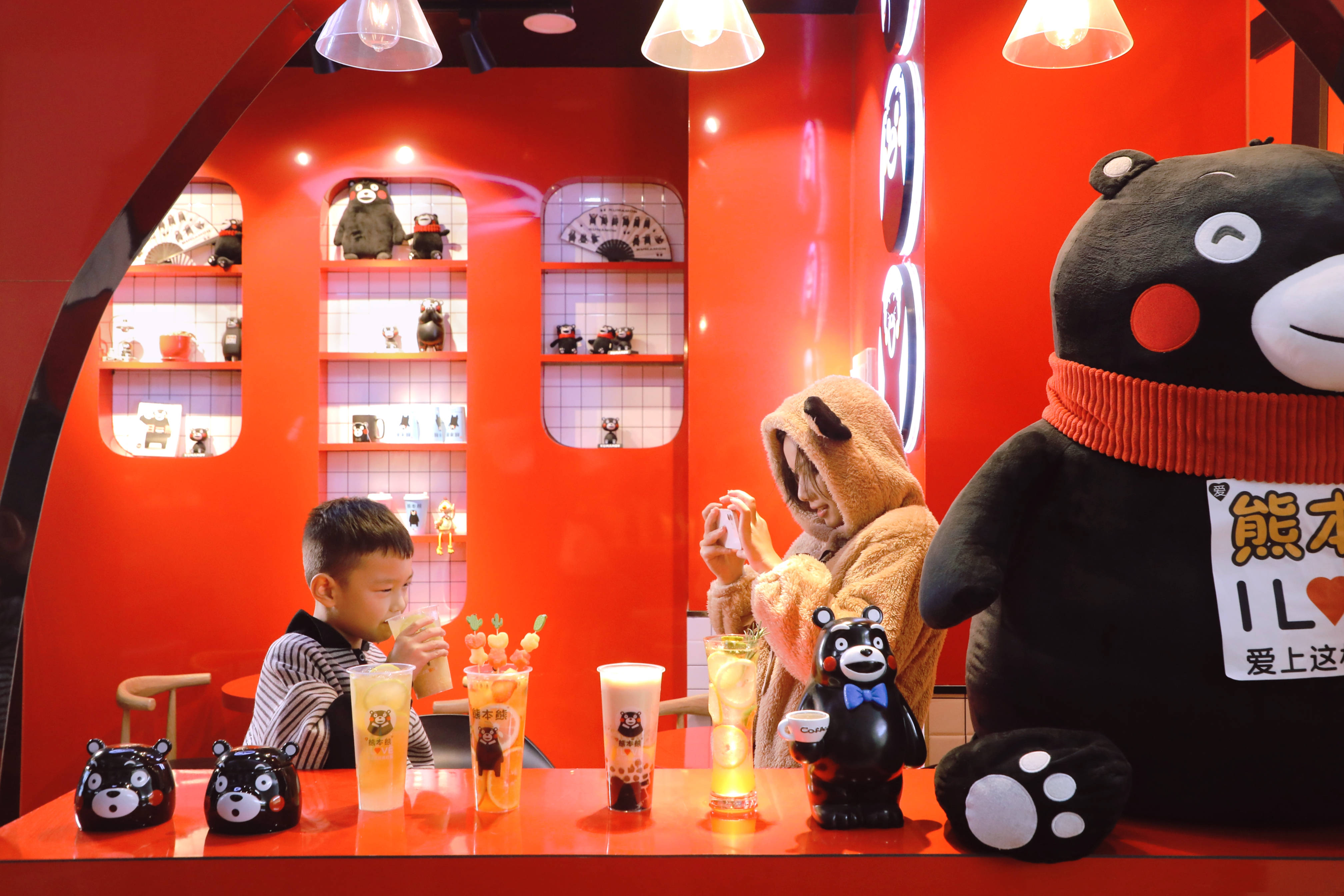 今天爱熊本熊奶茶店"520"祝各位快乐_味道_果茶_酸奶