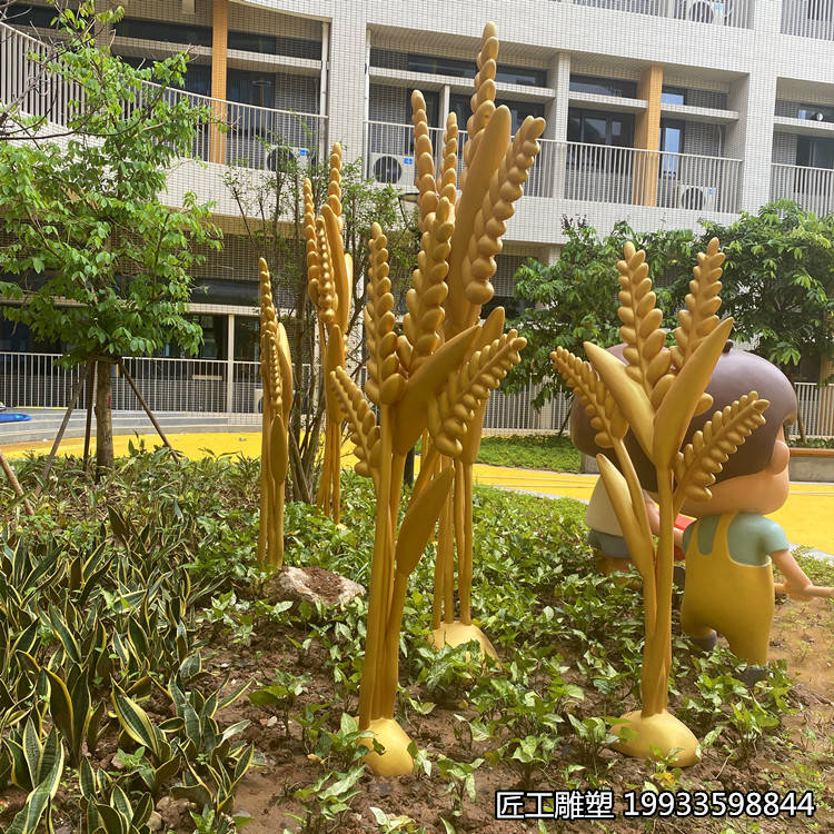 玻璃钢水稻雕塑 农业种植基地仿真稻谷景观