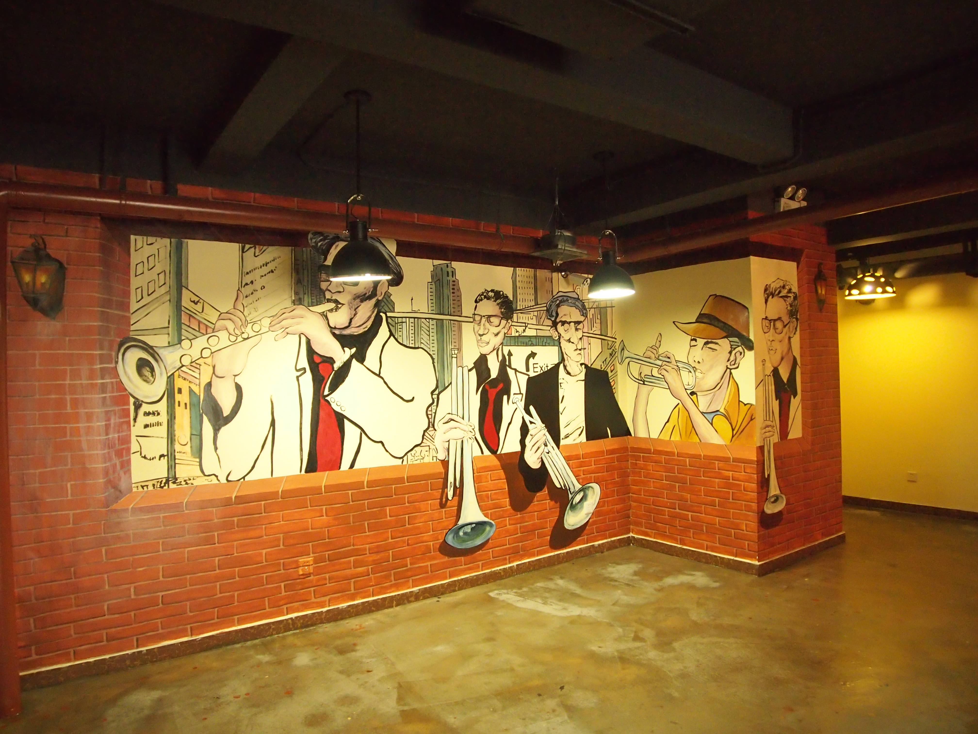 墙绘之趣味_餐厅_地面_灵魂