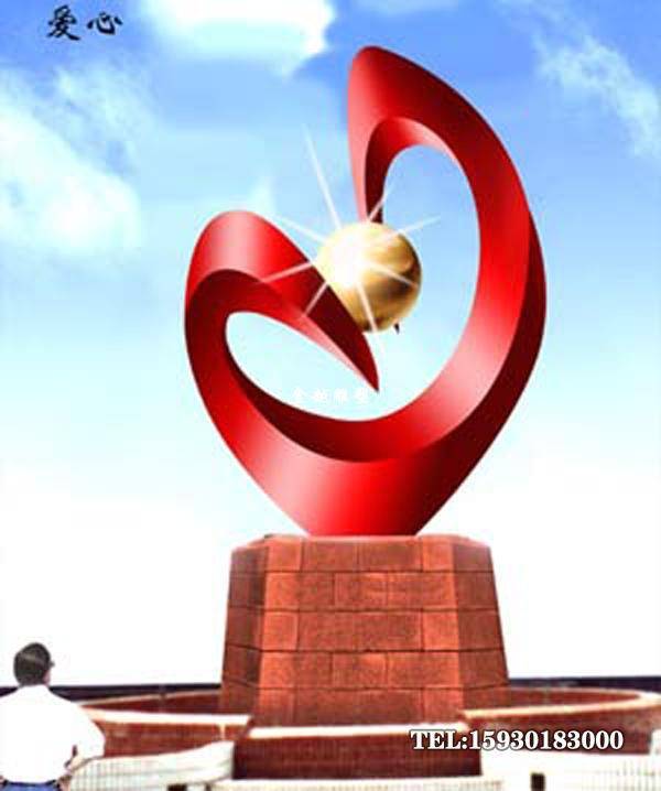 抽象心形雕塑加工医院不锈钢雕塑医院抽象不锈钢葫芦造型雕塑抽象爱心