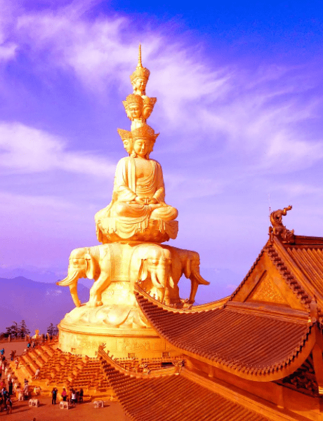 天下云上一方净土——峨眉山金顶大佛简介_圣像_名山_十方