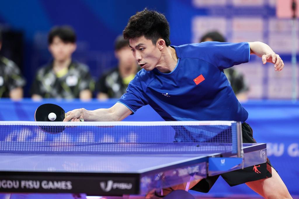 成都大运会乒乓男团半决赛 中国淘汰日本将战中国台北