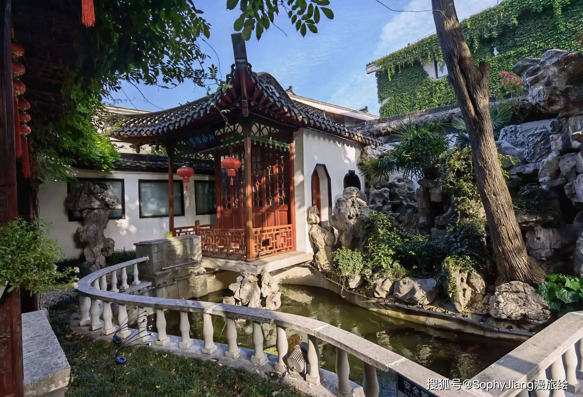 住在扬州盐商大宅门里,晚清珍园酒店体验及周边逛吃攻略_小店_假山