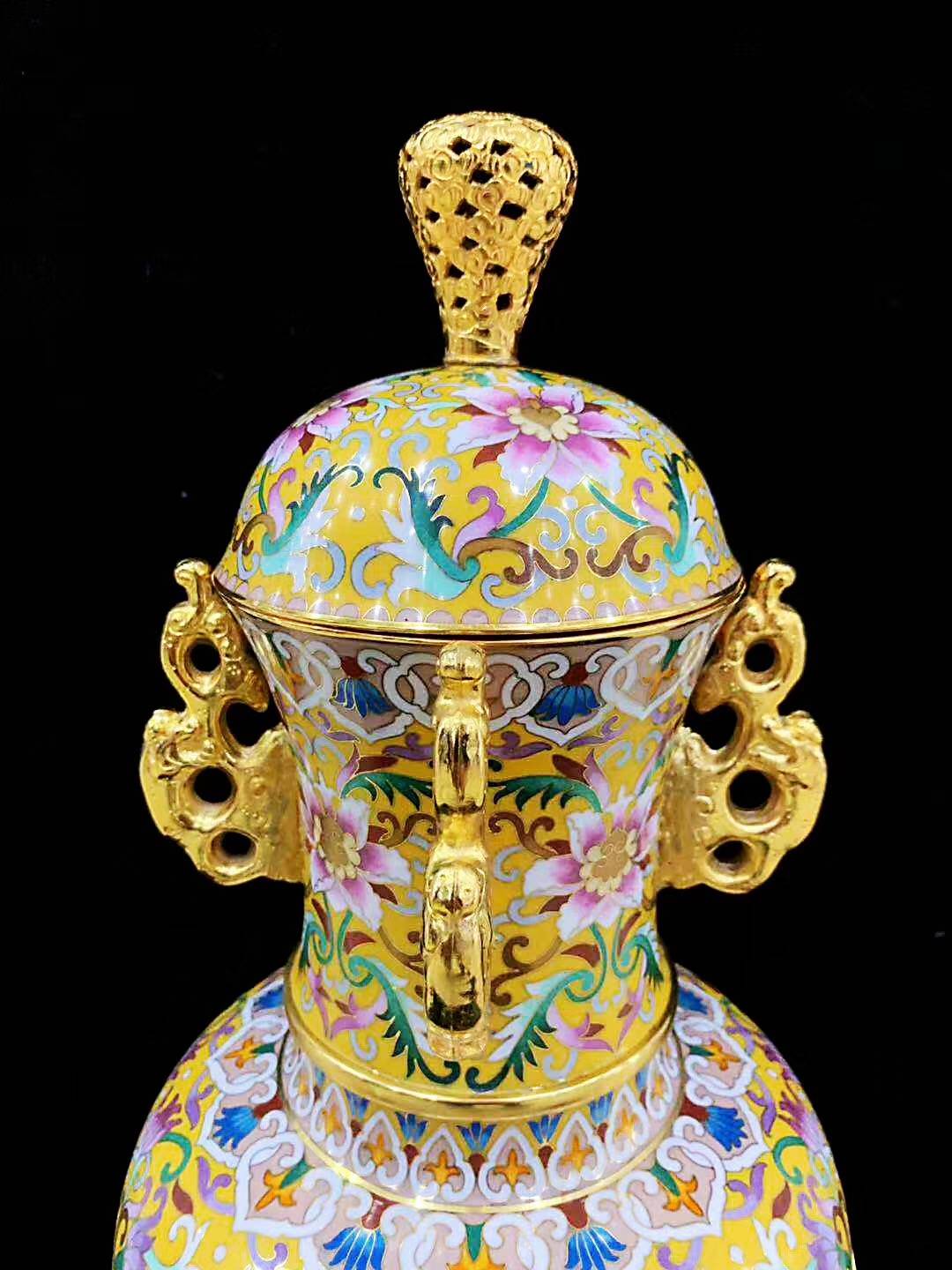 景泰蓝贺樽 刘永森大师景泰蓝作品_cm_藏品_规格