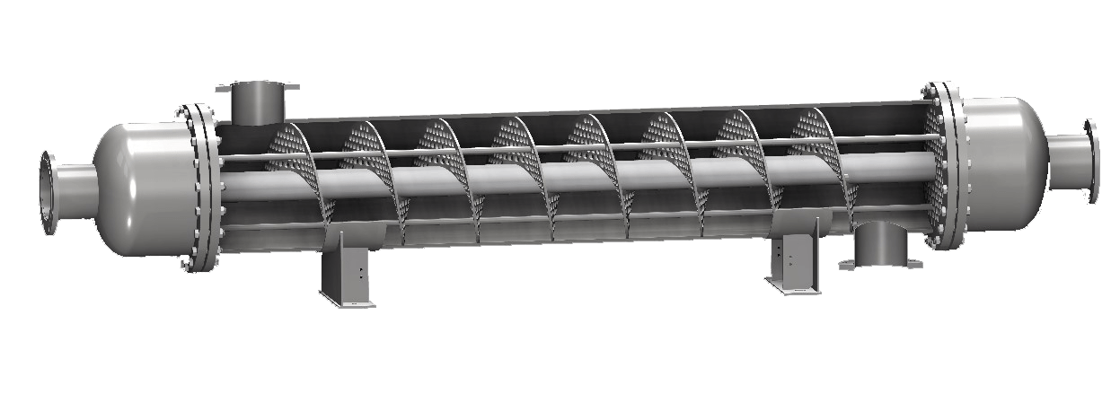 不同螺旋折流板换热器的结构及特征_流动_中心_流体