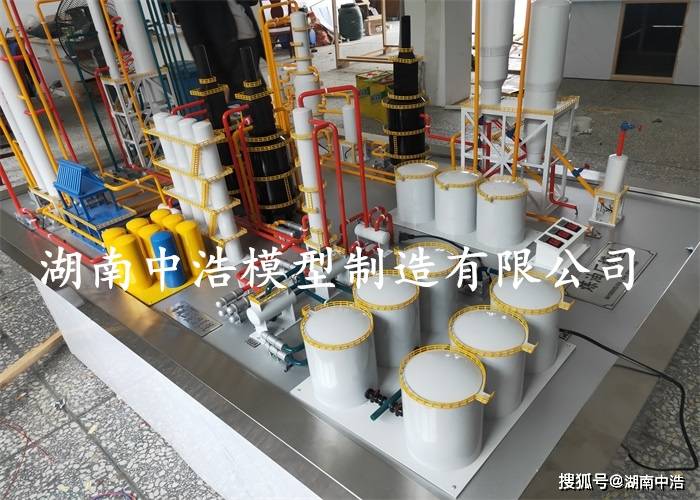 水泥厂生产工艺流程动态演示装置模型 水泥厂生产线模型_厂区_系统