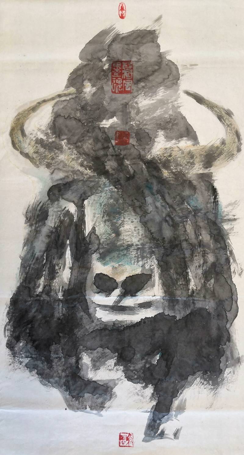 名家作品|藏人与牦牛