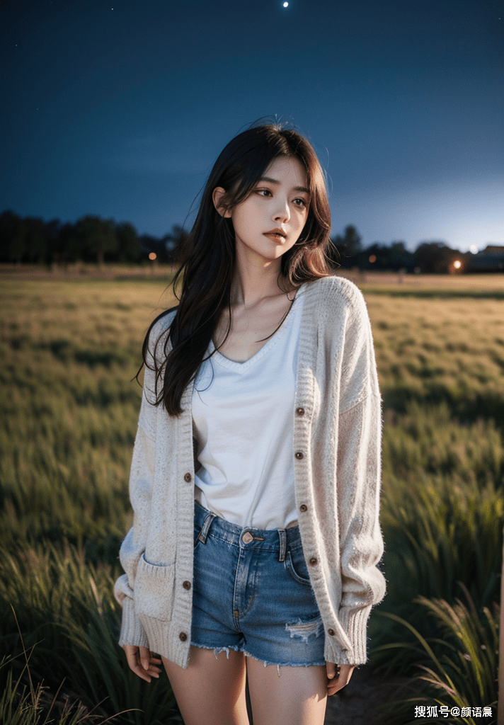 她的存在让这片麦田也为之增色不少,仿佛是大自然精心雕琢的一幅画作.