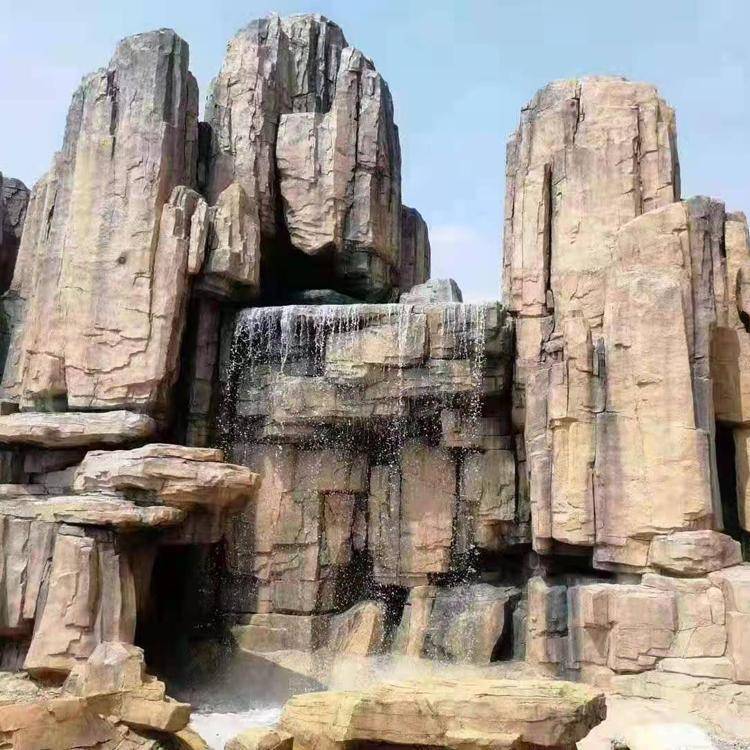 湖南塑石假山施工 雷苒景观 永州水泥假山厂_厂家_设计_溶洞
