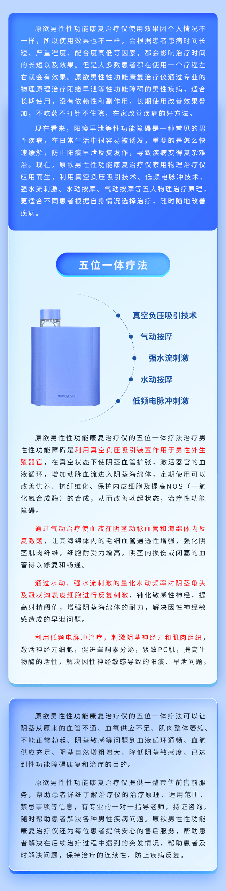 原欲男性性功能康复治疗仪使用多久能感受出效果?