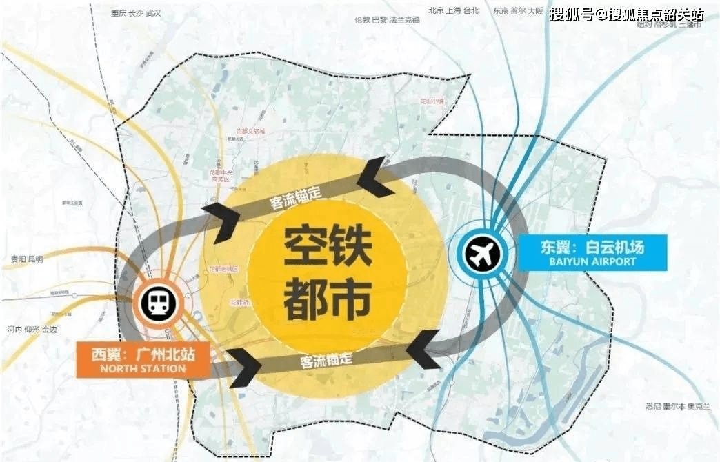 規劃廣清重,廣湛,廣中珠澳,廣河高鐵,貴廣-廣寧聯絡線廣州北站