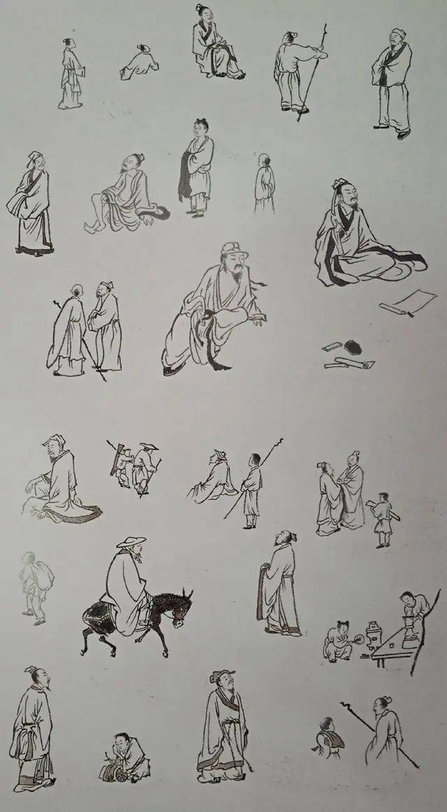 人物是山水画中非常重要的点景之物,画人物尽量做到工而不匠,以写人物