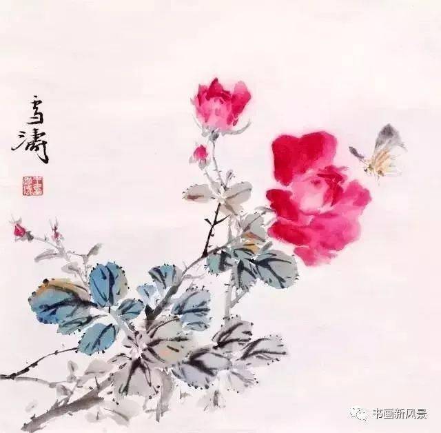 王雪涛画月季