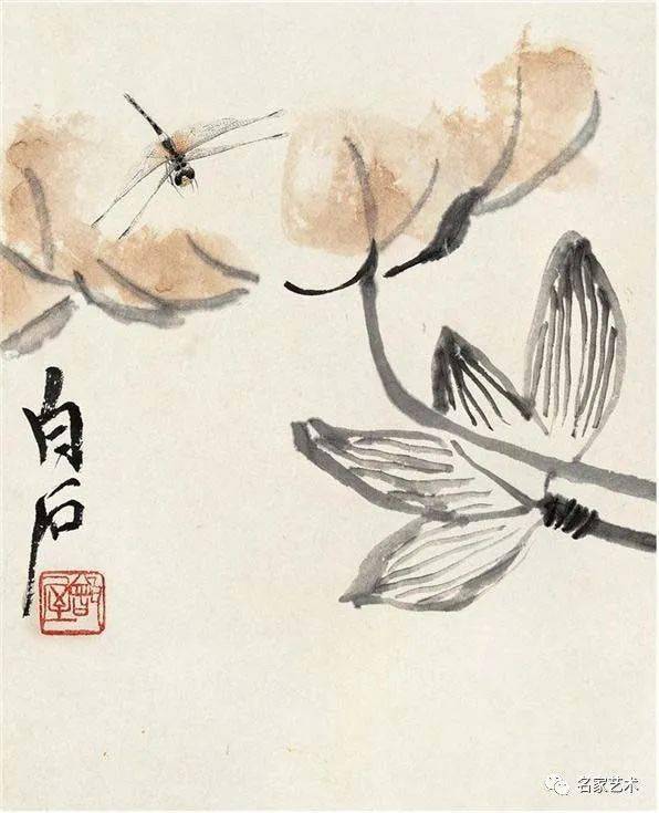 名品视界齐白石花卉工虫册十开