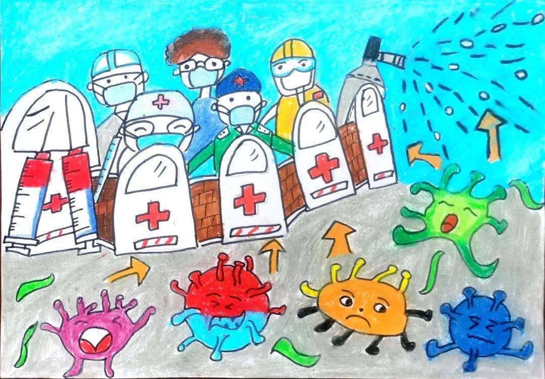 抗疫情图片卡通幼儿园图片