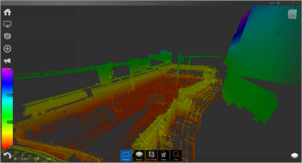 中部大观二期基坑三维激光扫描点云模型bim模型与三维激光扫描点云