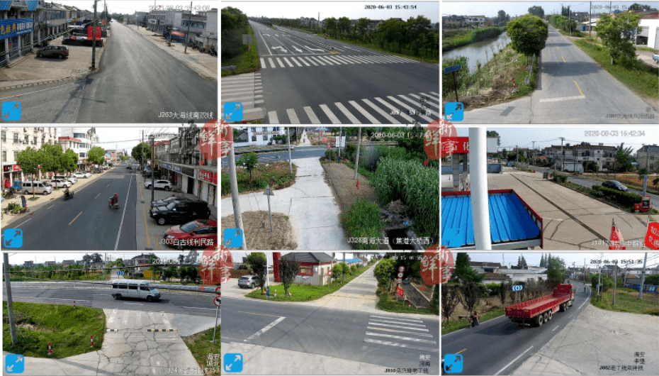 实时高清海安农村道路监控来啦快来看你家附近的路口