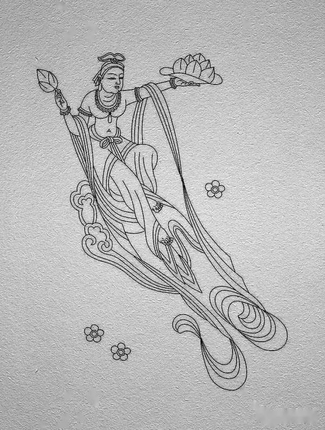 线描飞仙30幅优美极了