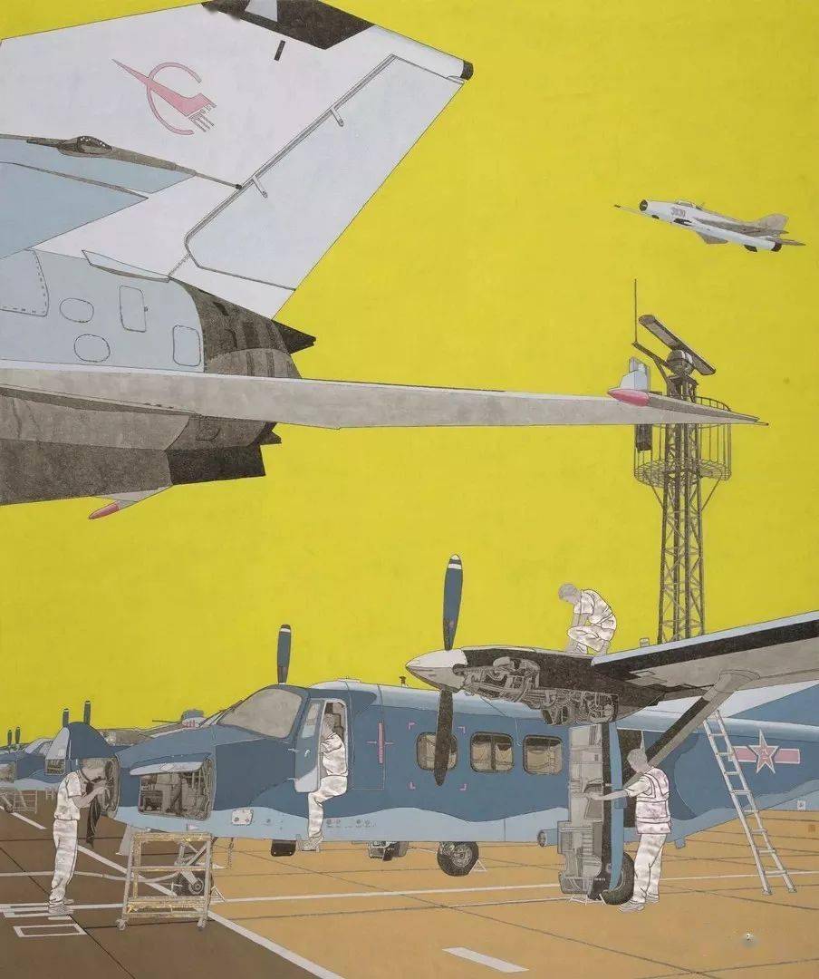 筑 冯建法 239cm×125cm 中国画春融山河暖天下 冯海娇 227cm×195cm