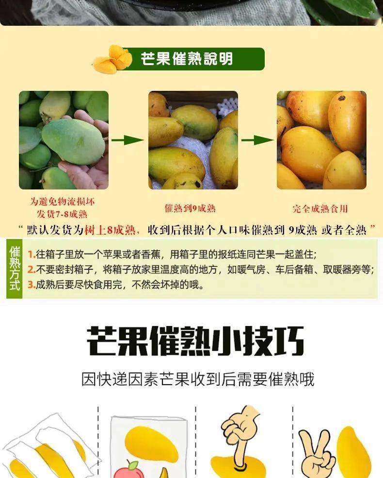 广西百色直供小台农芒果299元净果重5斤的台农芒果金黄果肉皮薄核小软