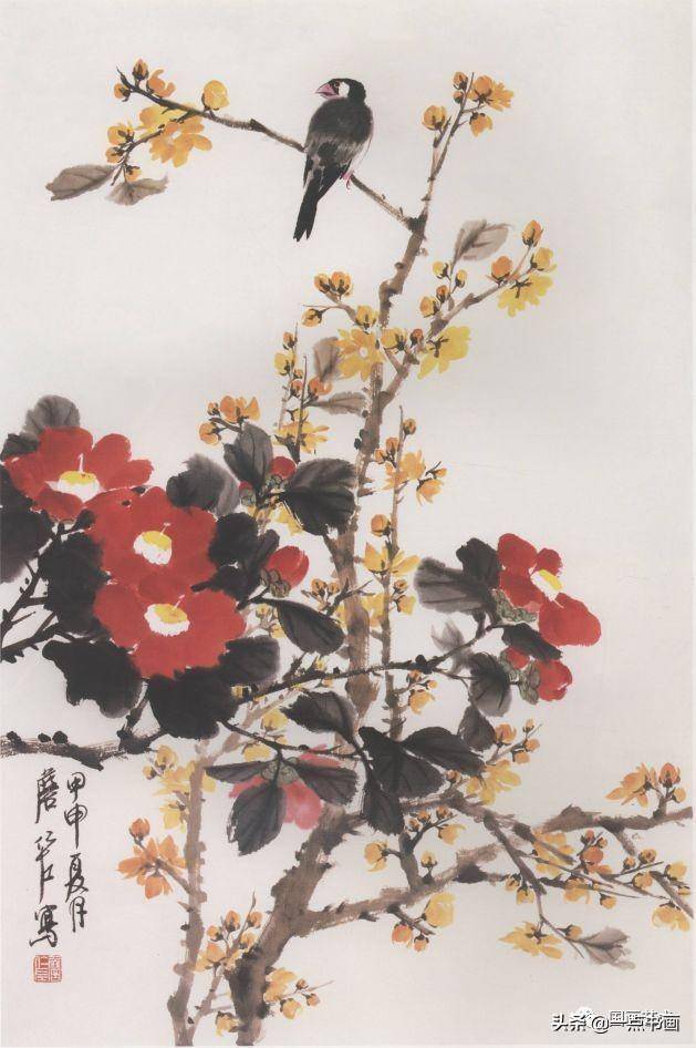 詹仁左花鸟画辑录欣赏