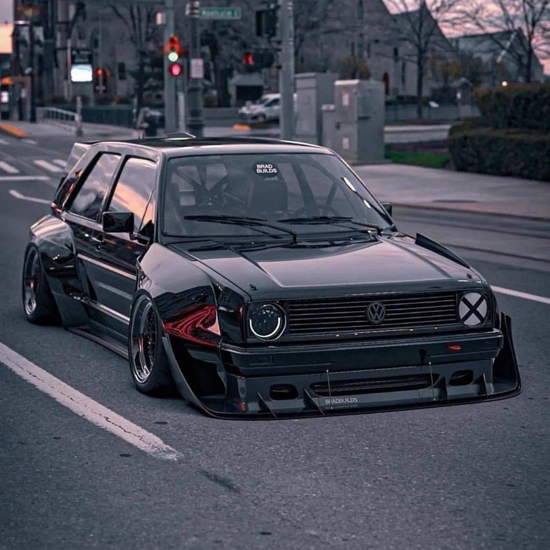 黑化宽体高尔夫mk2,如果不说你还能看出它是台高尔夫吗?_末日