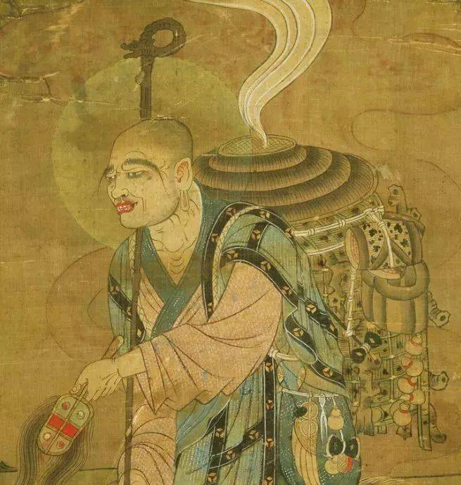 敦 煌 遺 珍 | 行 腳 僧 畫 卷_竹笈