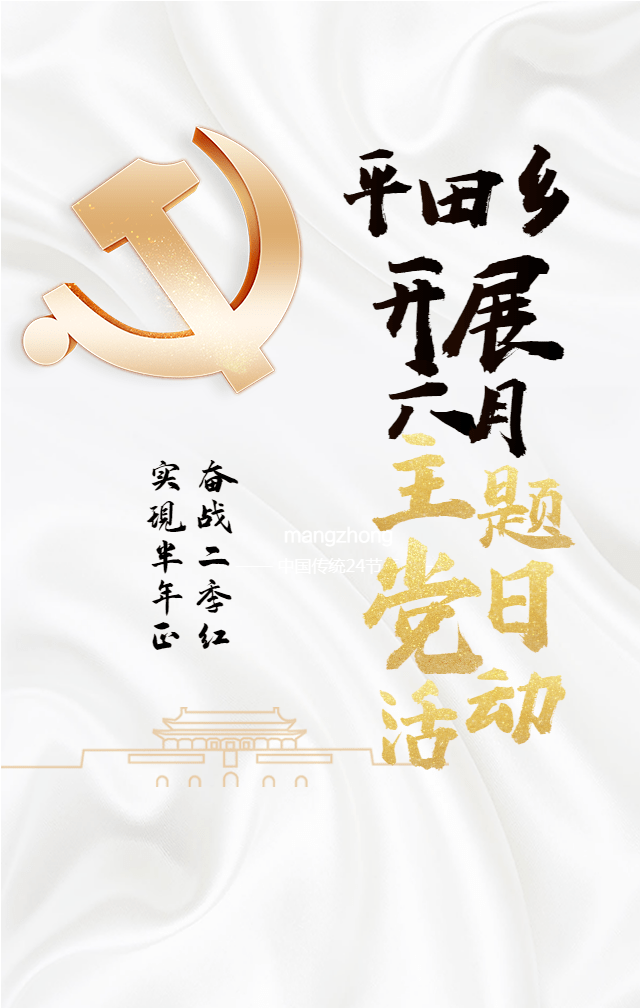 奋战二季红实现半年正平田乡开展六月份主题党日活动