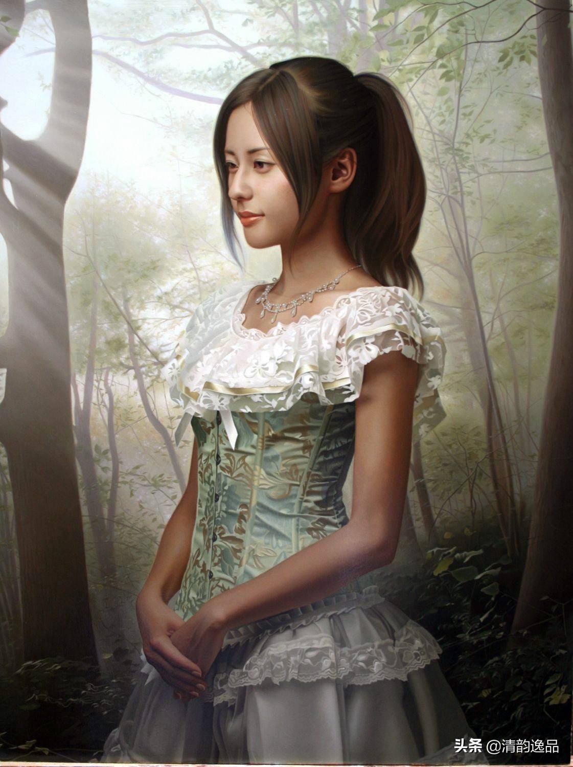 日本画家冈靖知油画作品欣赏