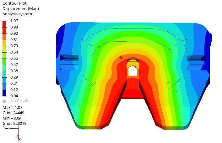 鞍座板变形云图