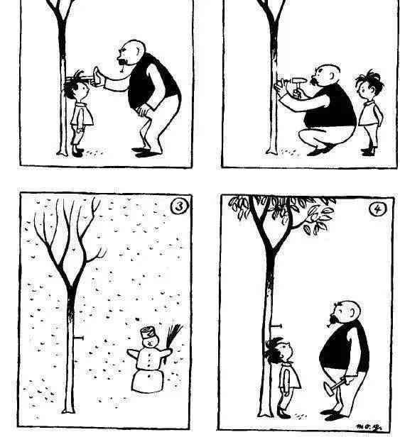 plauen)的作品《父与子》(vater und sohn)风靡一时,那些父子间无奈