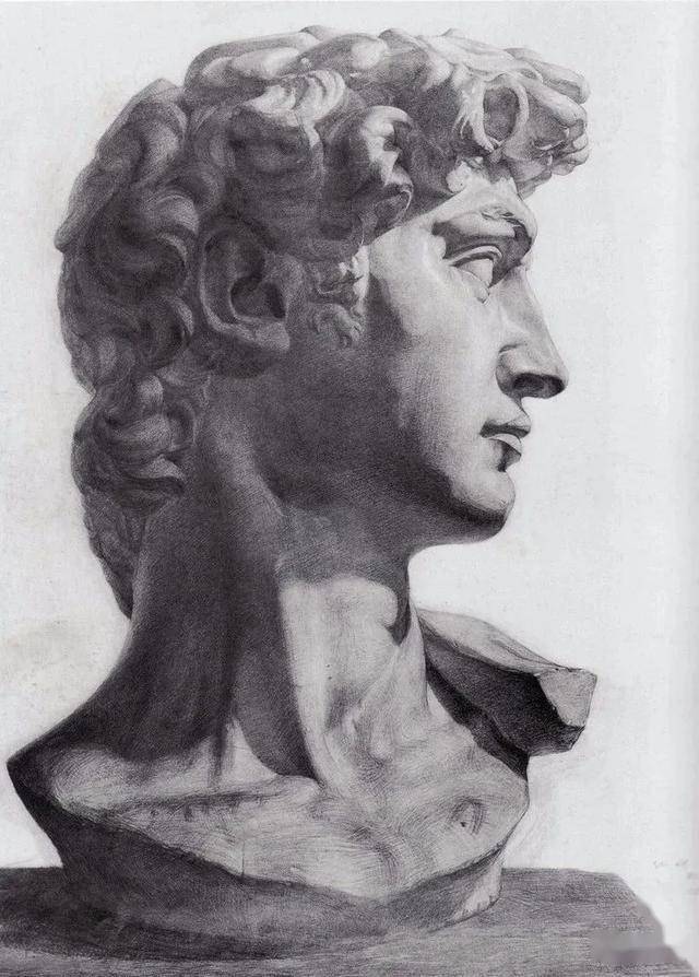 中国艺术教育中的大人物素描大卫石膏像集合