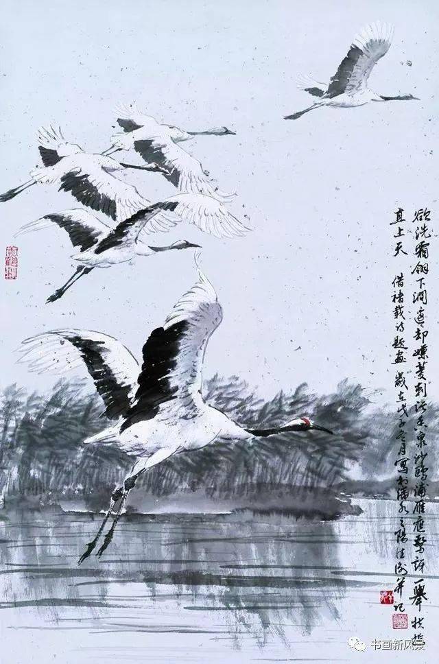 这位画鹤太美啦!