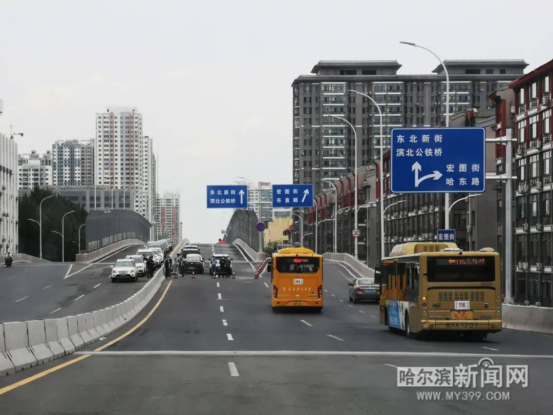 哈爾濱東二環高架主橋通車!