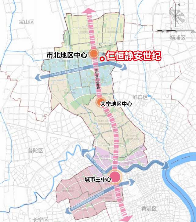 项目所在的市北高新园区打造的市北国际科创社区助力静安"2.
