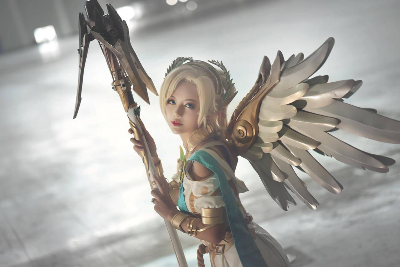 守望先锋天使胜利女神cosplay