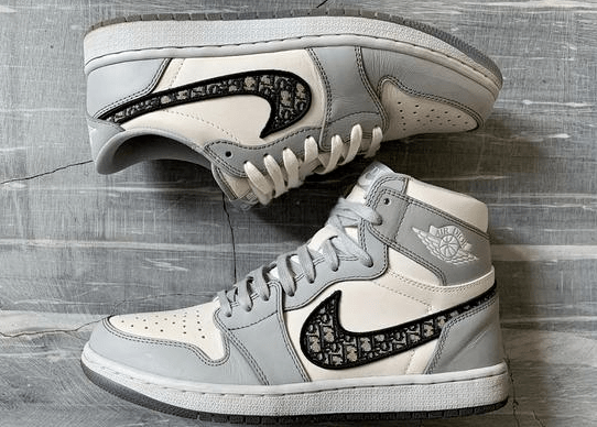 dior与aj1的联名鞋