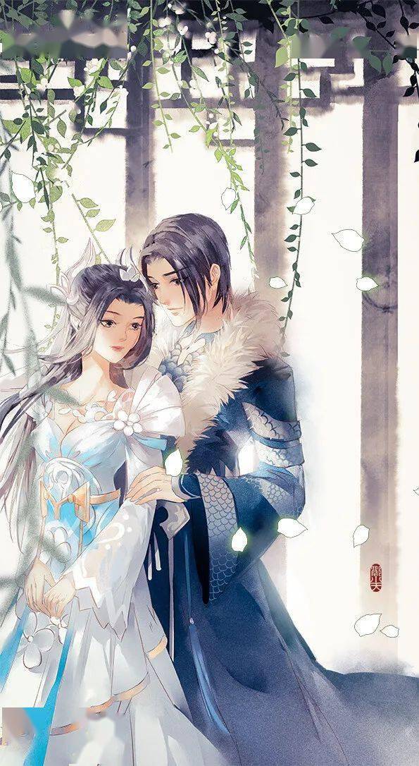 古风情侣壁纸丨姑娘的眼睛如星辰般璀璨