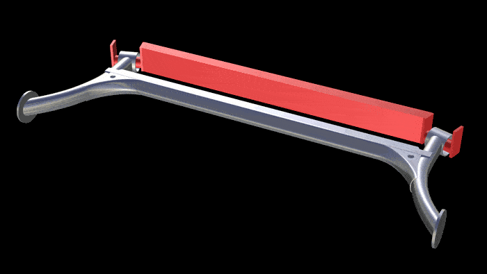 扭力梁形变示意,长得和上图不太一样,脑补理解一下) 别看避震器和弹簧