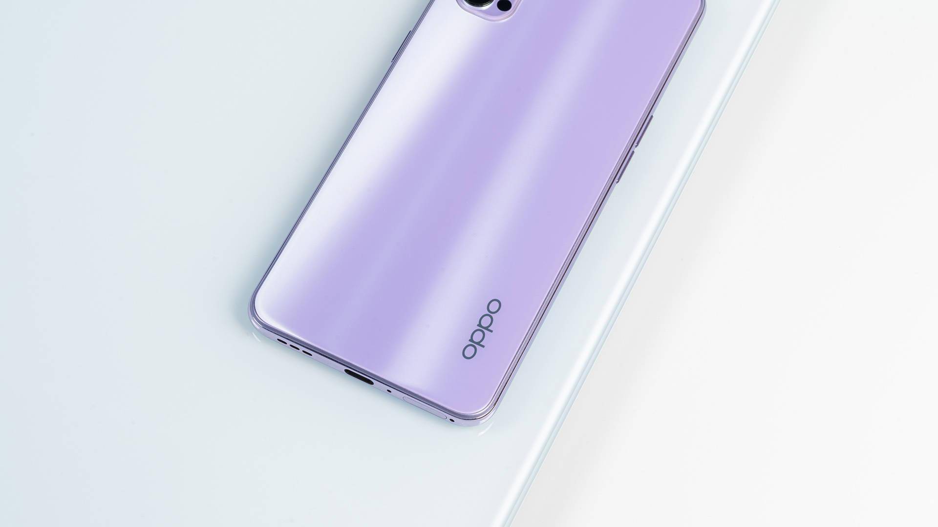 ag玻璃清亮时尚 oppo reno4 香芋紫图赏