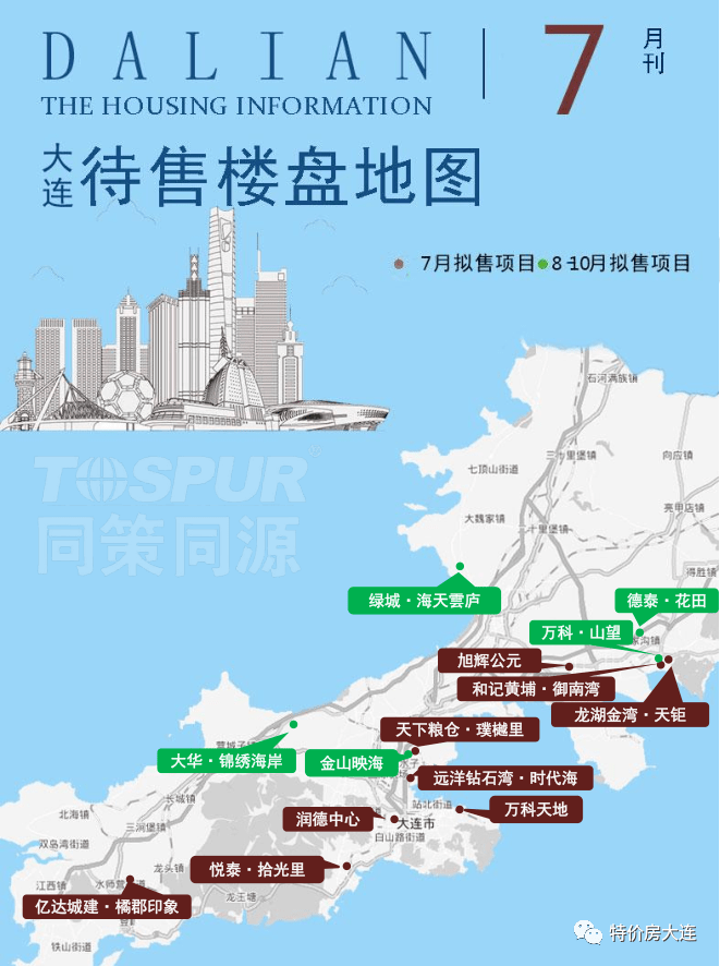 下半年开场!大连市内7区14新项目将入市 钻石湾小窑湾供应集中