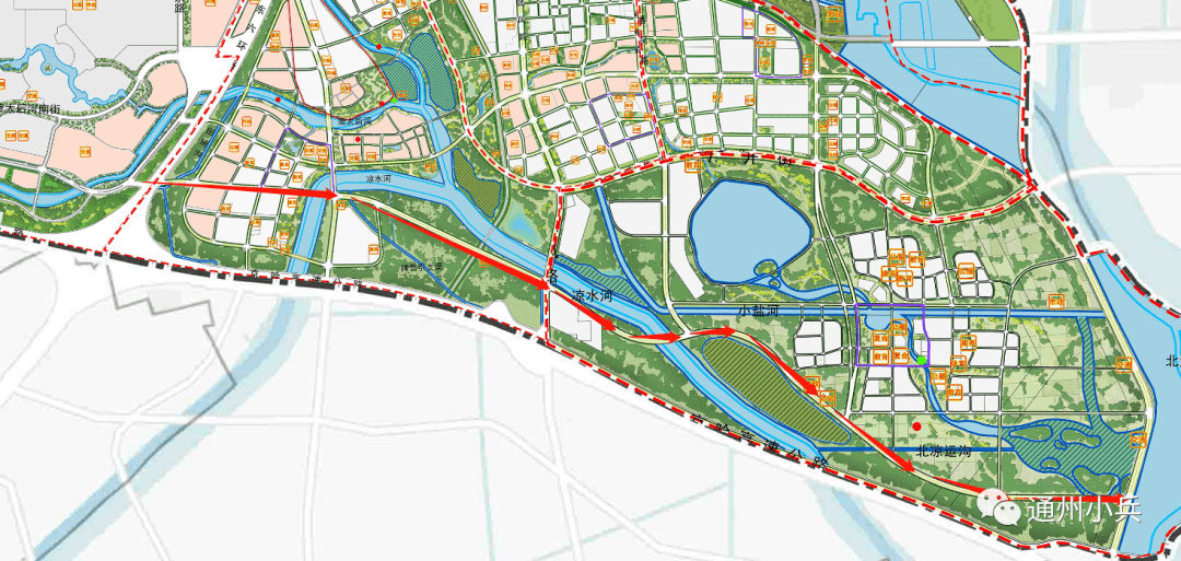 通州0405玉带河规划图图片