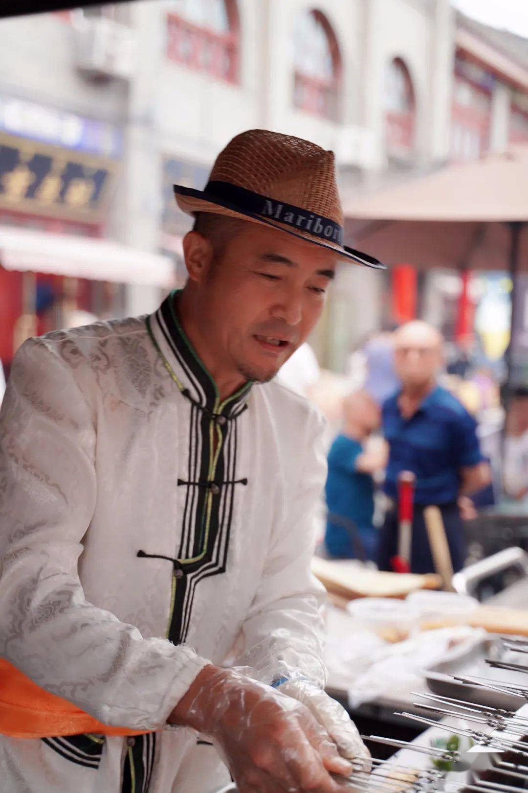 呼市大召十二风味一米大串儿缠丝奶皮一级厨师街边练摊儿