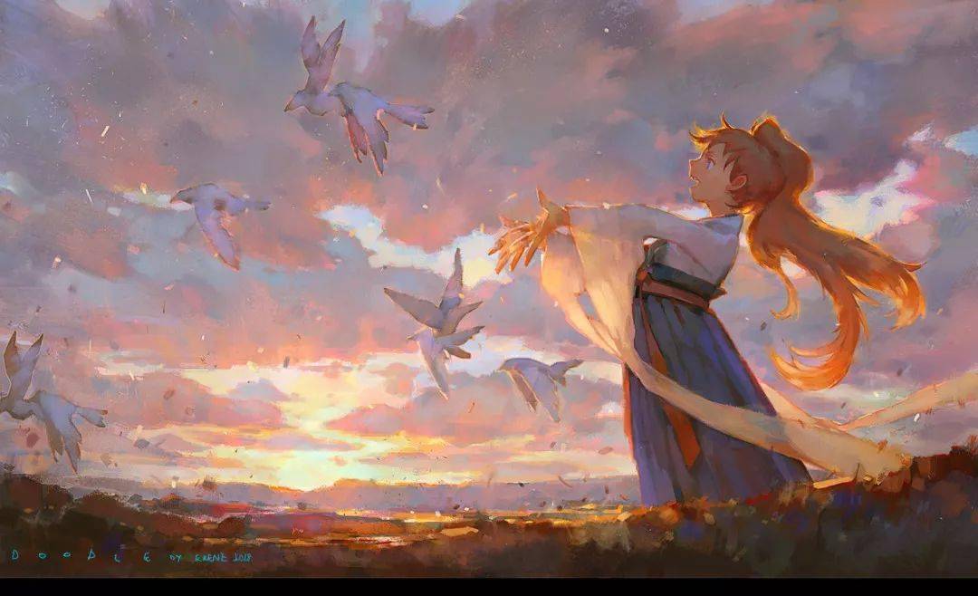 以创作美少女作为毕生目标五官精致色彩清透krenz