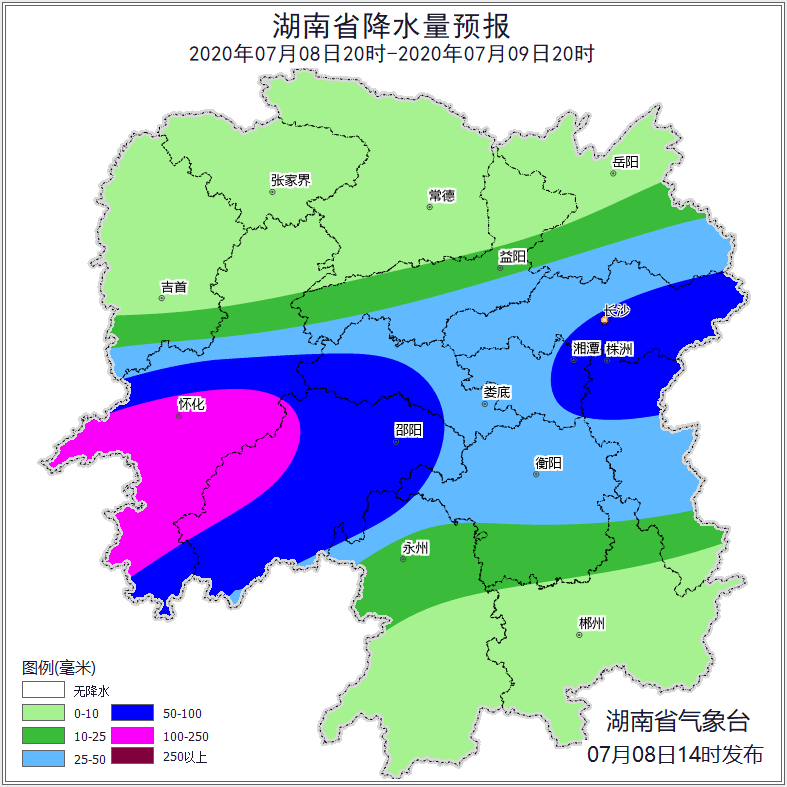 据统计,7月7日12时至8日12时岳阳县新开镇新开站24小时降雨319
