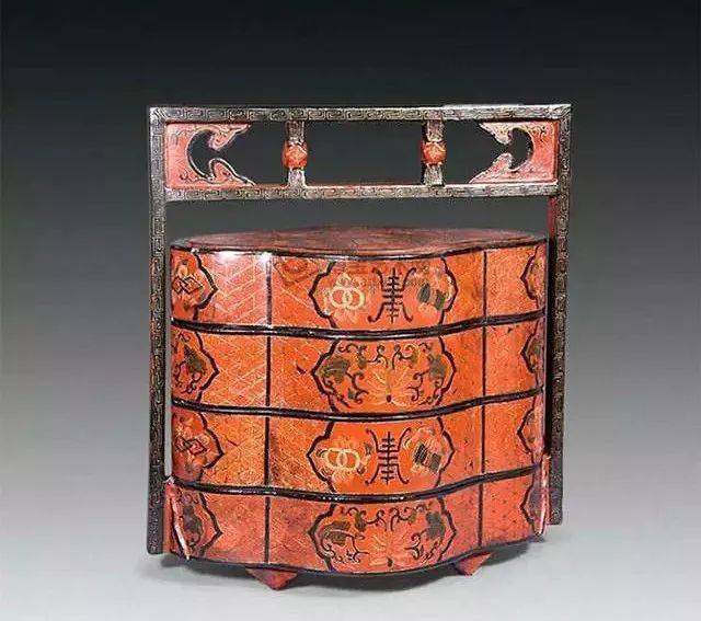 古代人的食盒，每一件都是艺术品。_大漆