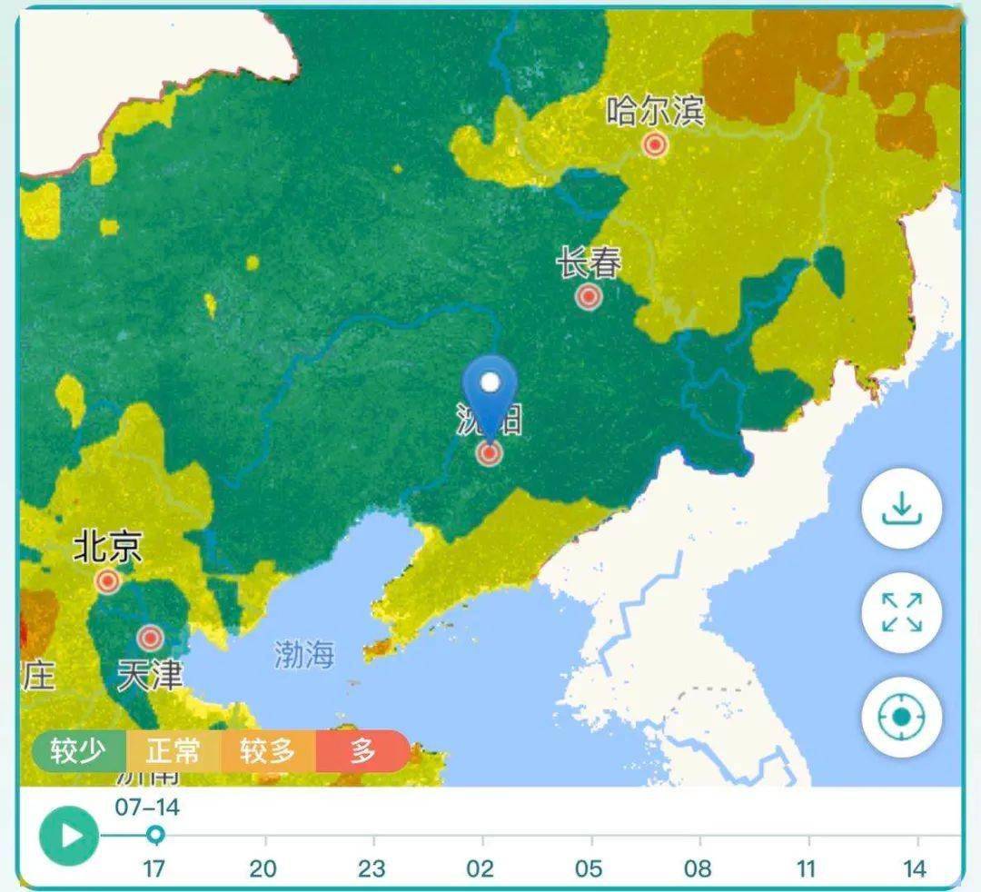看地图,辽宁也有"多蚊"地区!