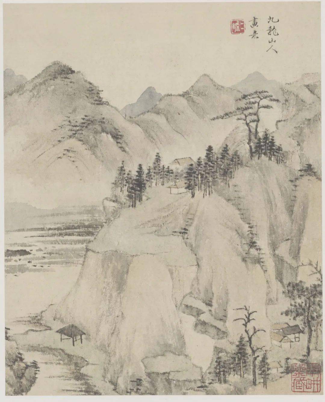 名作欣赏清方士庶山水册