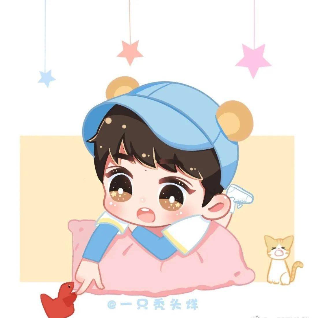 超可爱的易烊千玺卡通头像